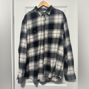 Old Navy Plaid Shirt in Black and Cream
